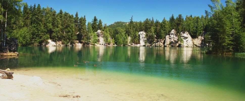 Adršpach - skalní jezero